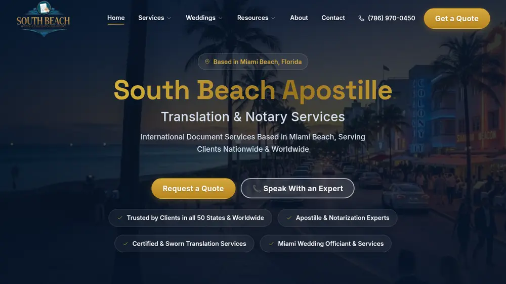 South Beach Apostille